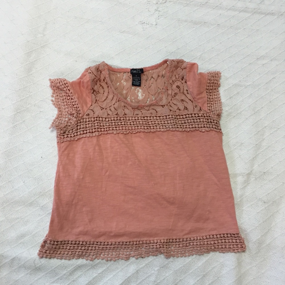 Peach Pink Crop Top